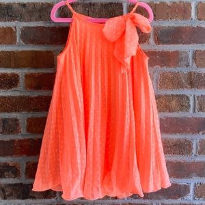 Boutique brand, Lilt- Coral Polka Dotted Chiffon Dress- 4